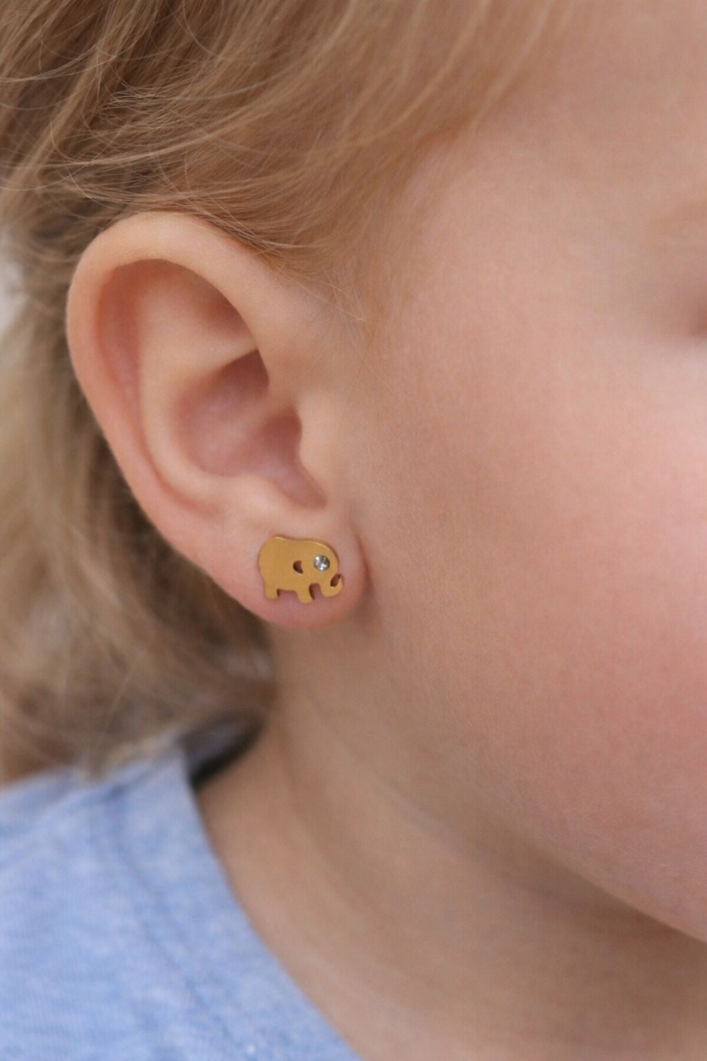 Boucle d'oreille enfant éléphant Glaia Collection