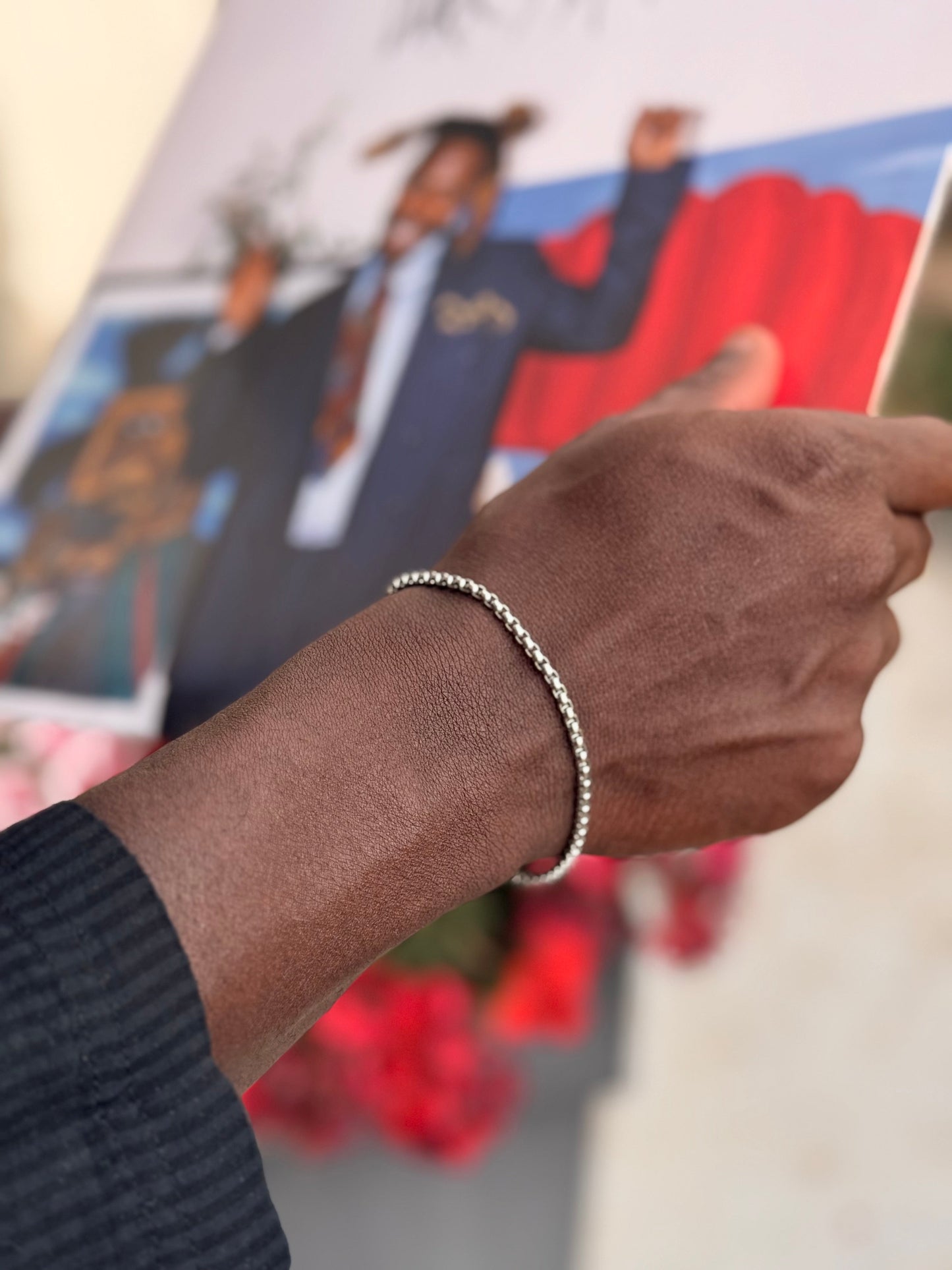 Bracelet Théo — maille vénitienne homme, acier inoxydable Glaia Collection