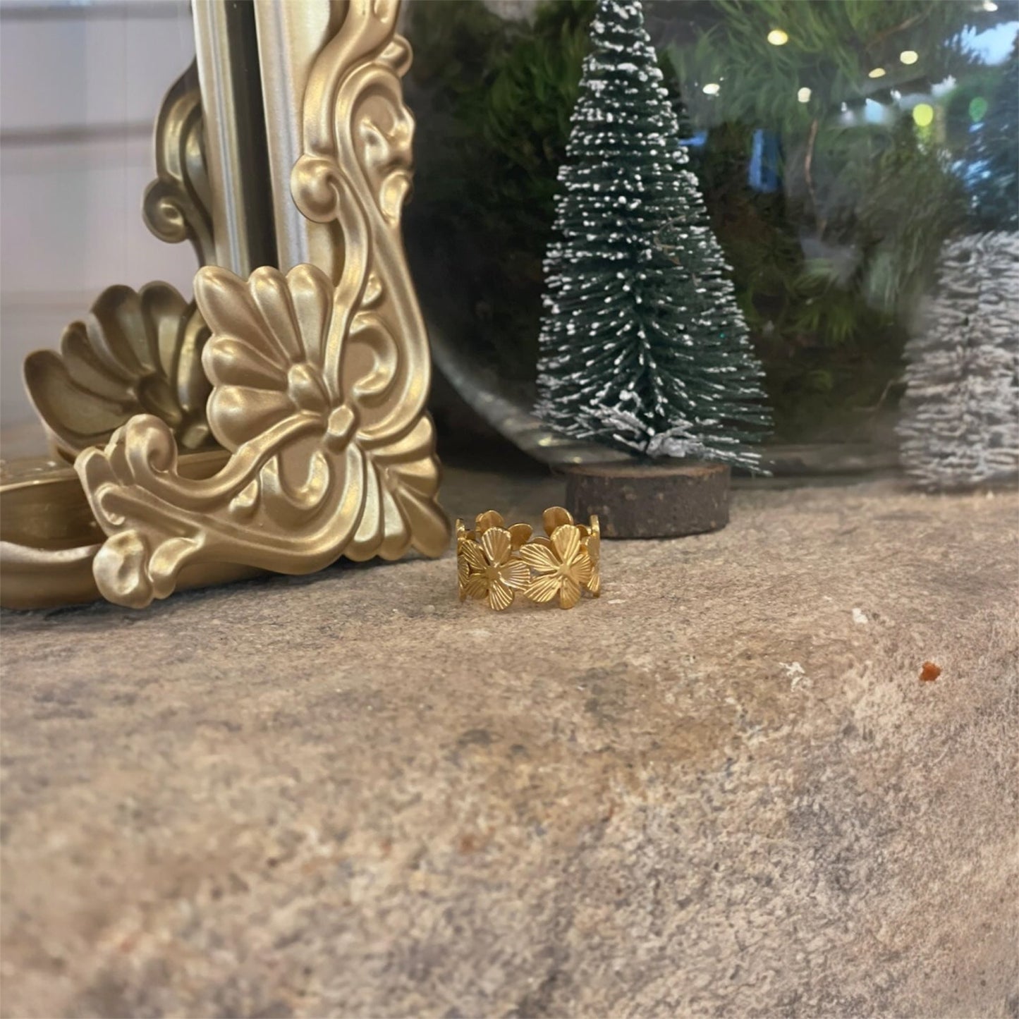 Bague Fleurs Dorées Glaia Collection