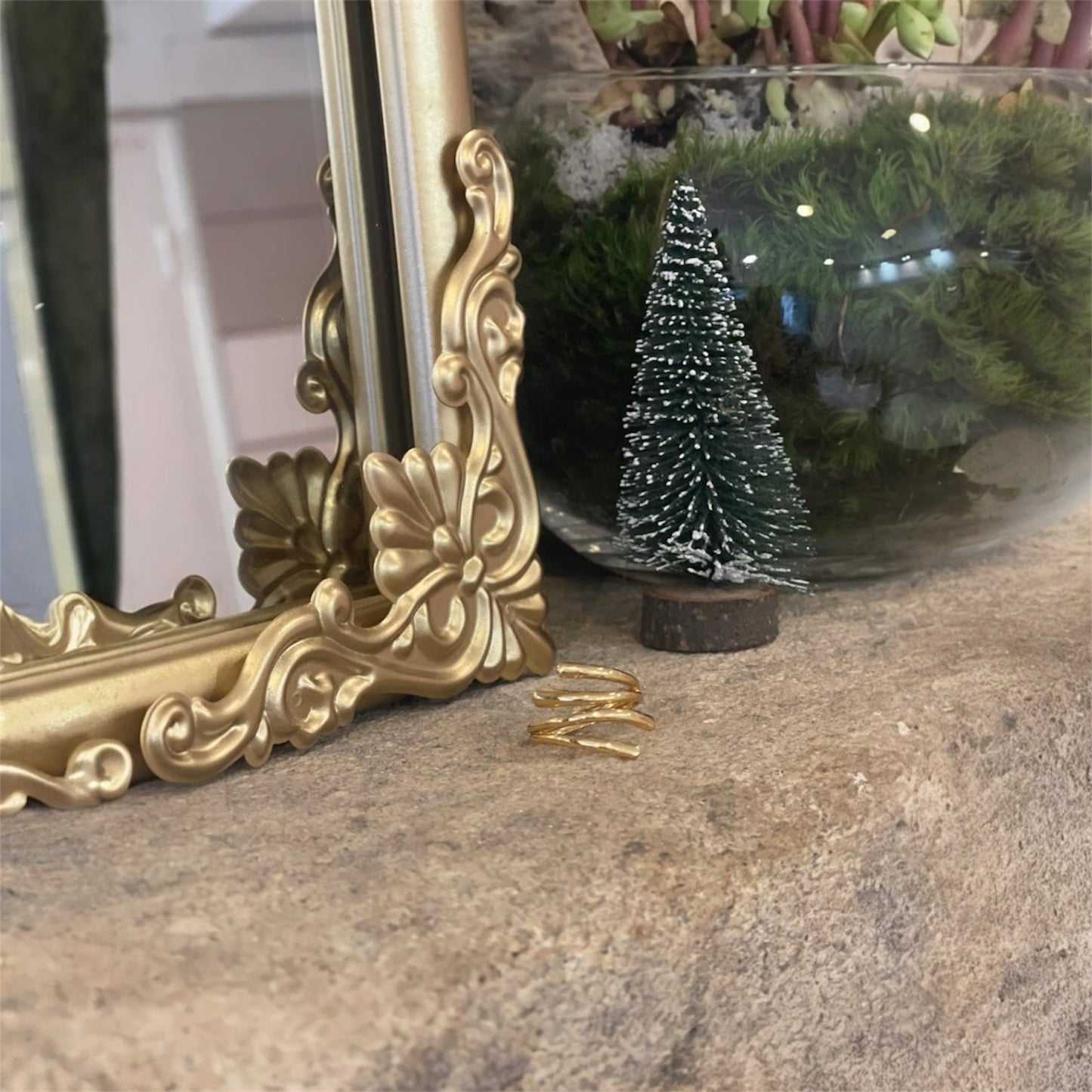 Bague Dorée Ondulations Glaia Collection