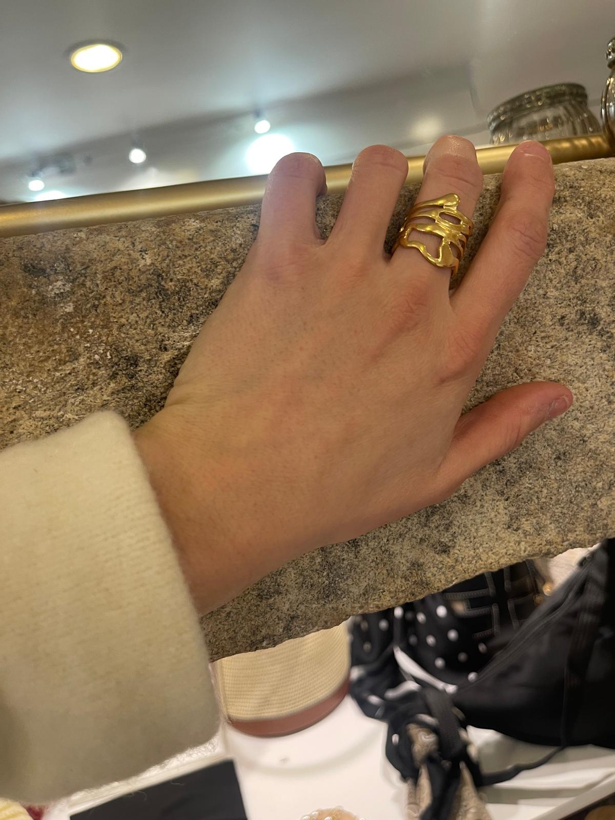 Bague Ondes Dorées Glaia Collection