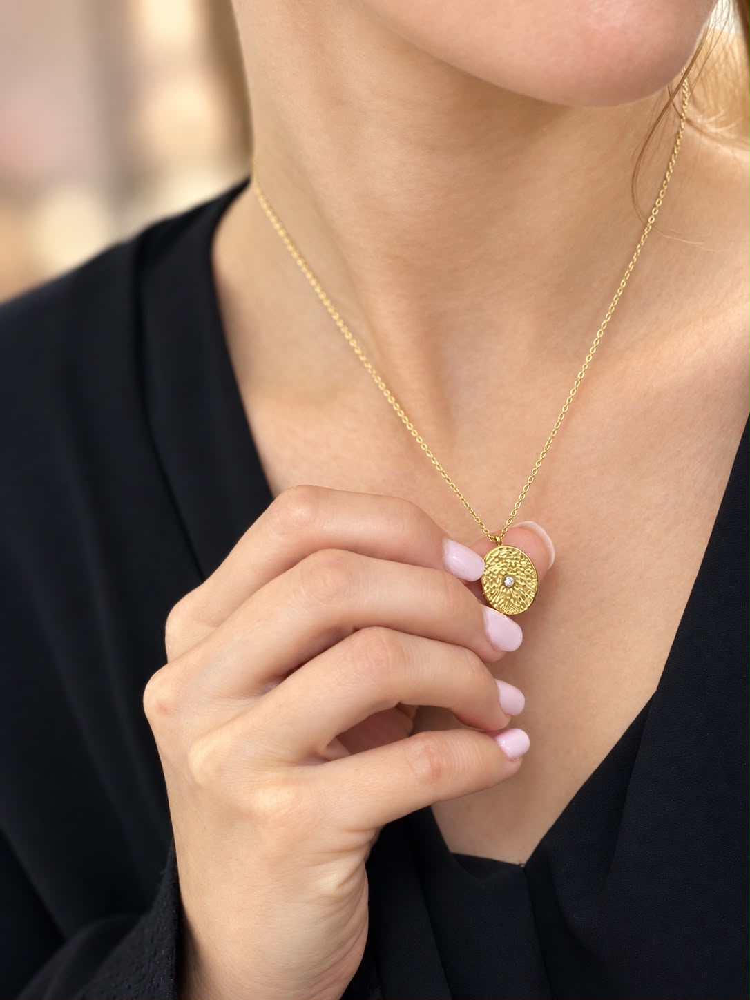 Collier Médaille Martelée Glaia Collection