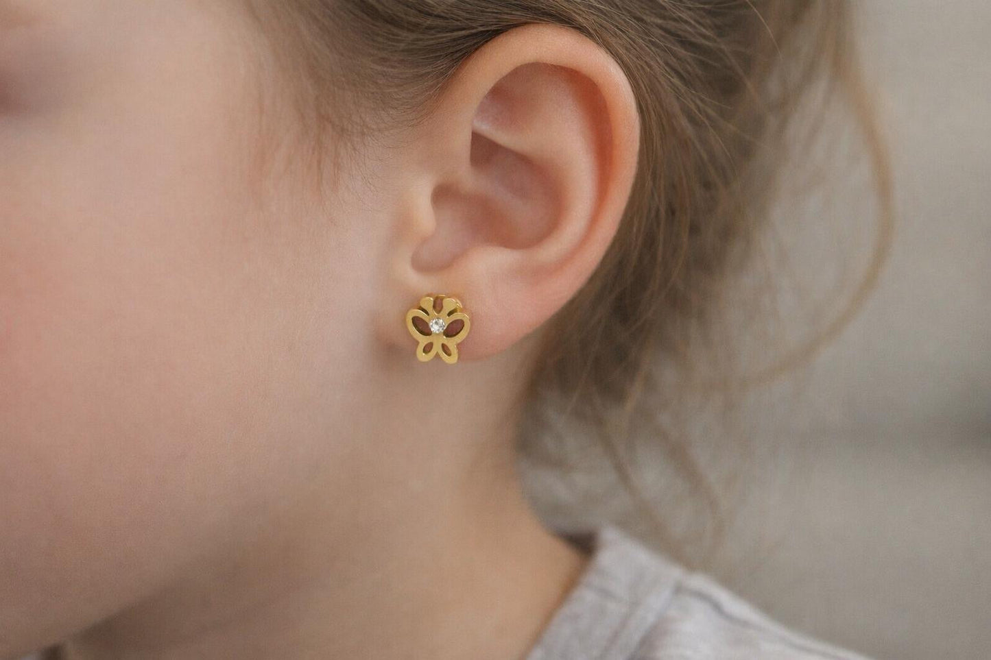 Boucles d'oreilles enfants papillon Glaia Collection