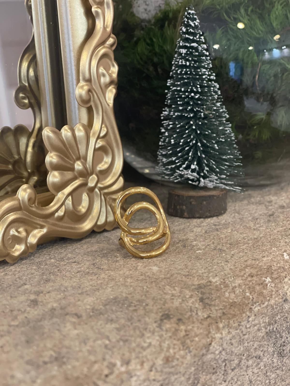 Bague Dorée Nœud Moderne Glaia Collection