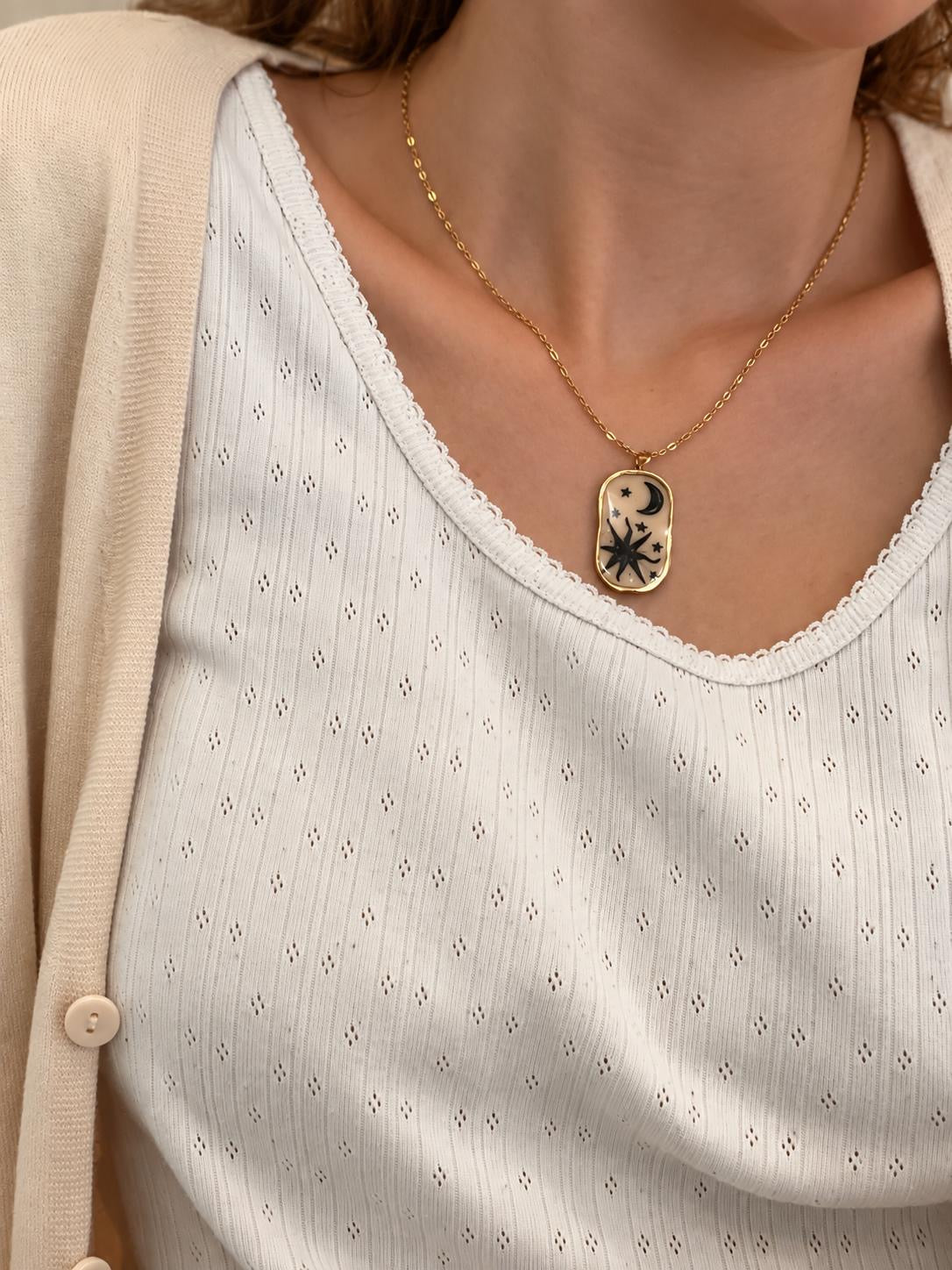 Collier Médaille Lune & Soleil Glaia Collection
