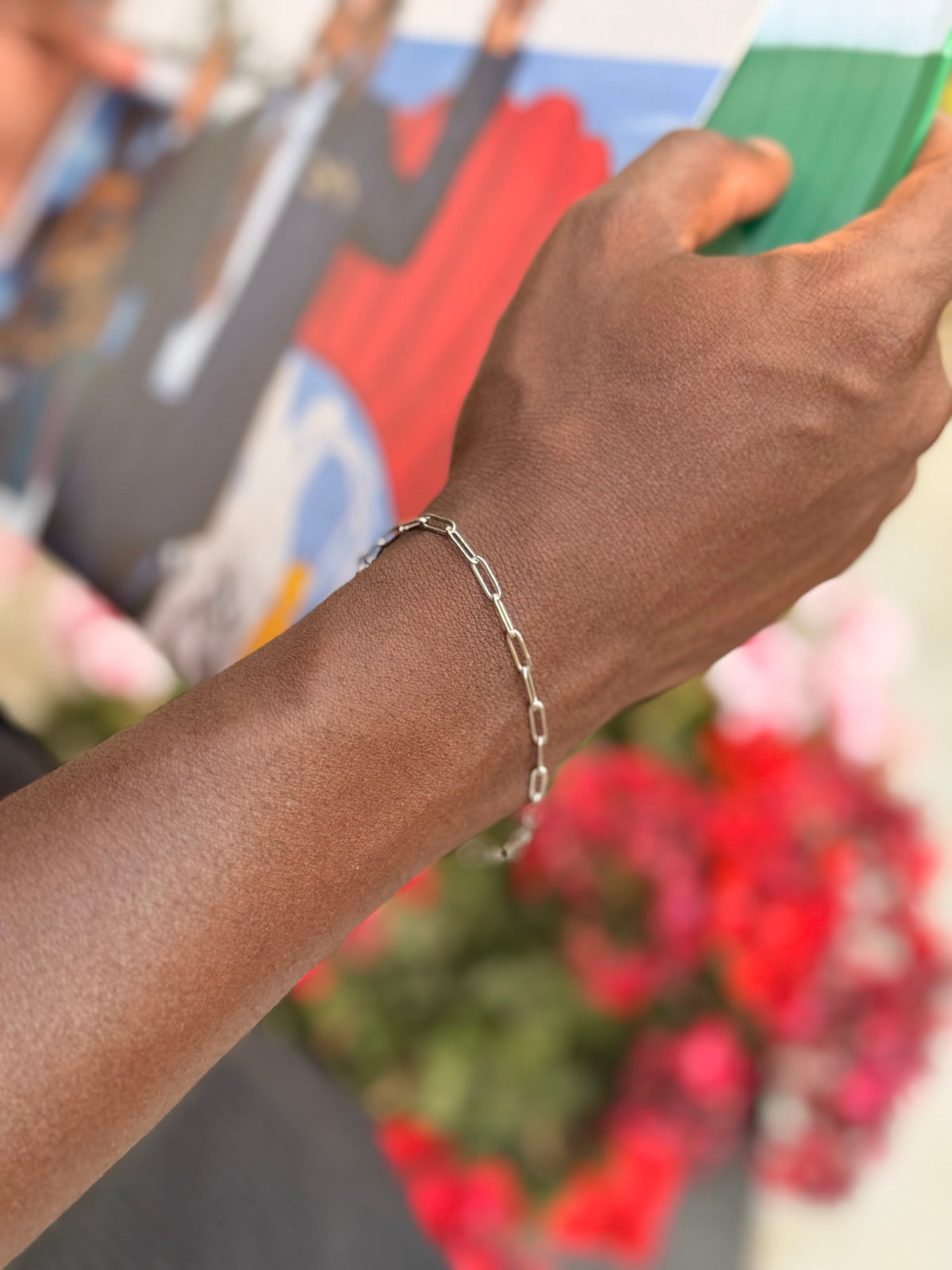 Bracelet Milo — maille trombone homme, acier inoxydable Glaia Collection