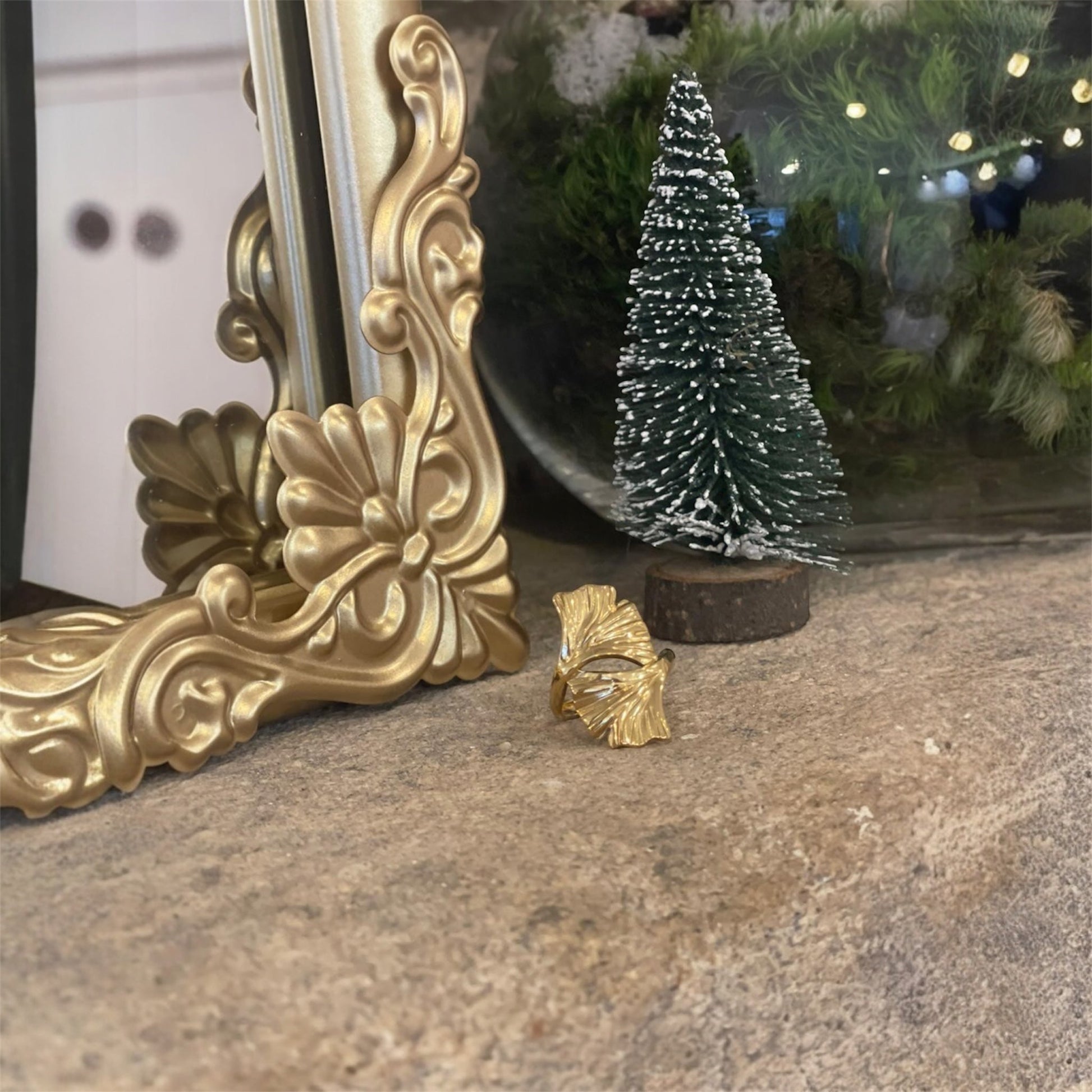 Bague Feuille Dorée Glaia Collection