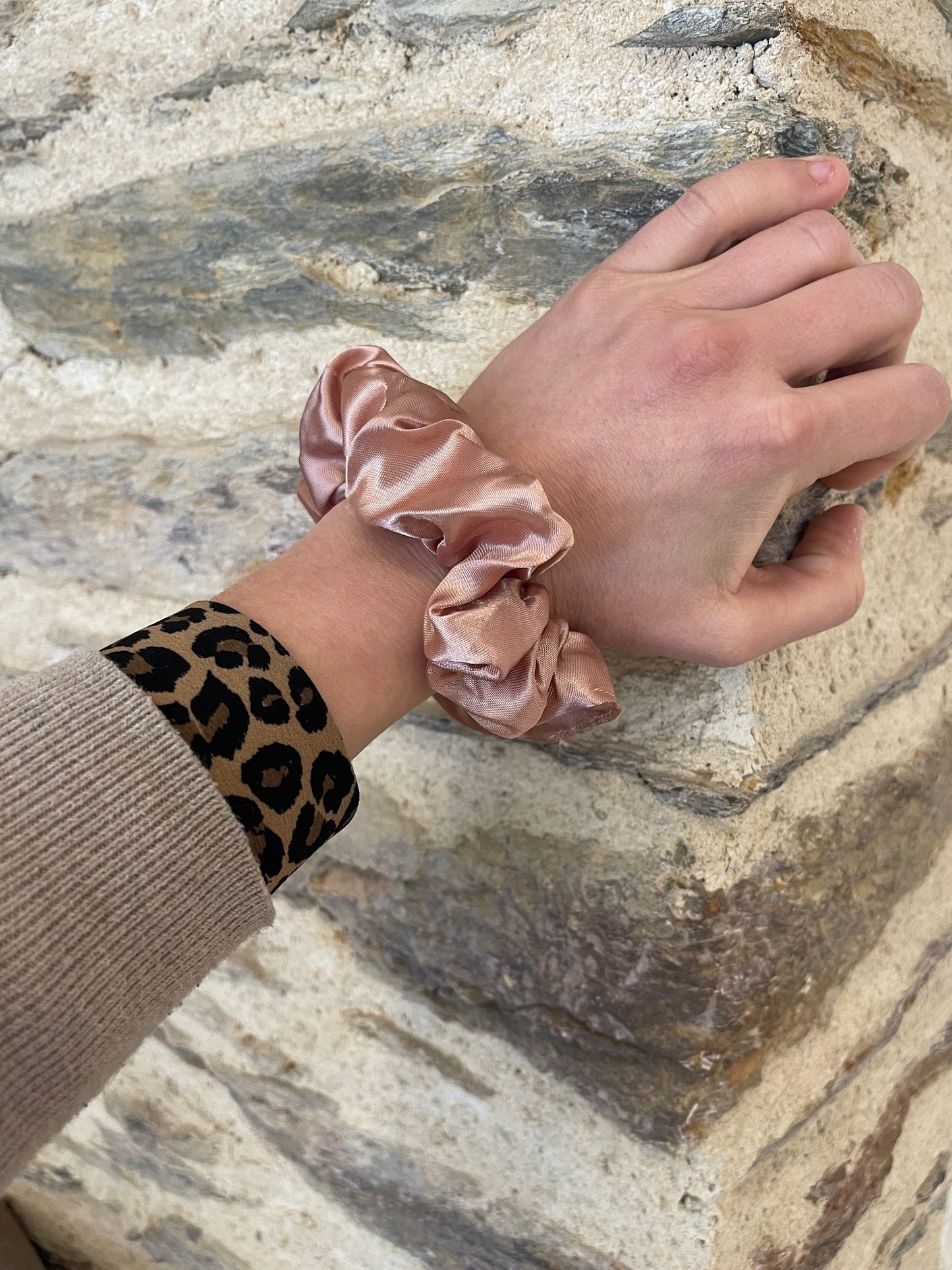 Chouchou satin rose gold Glaia Collection