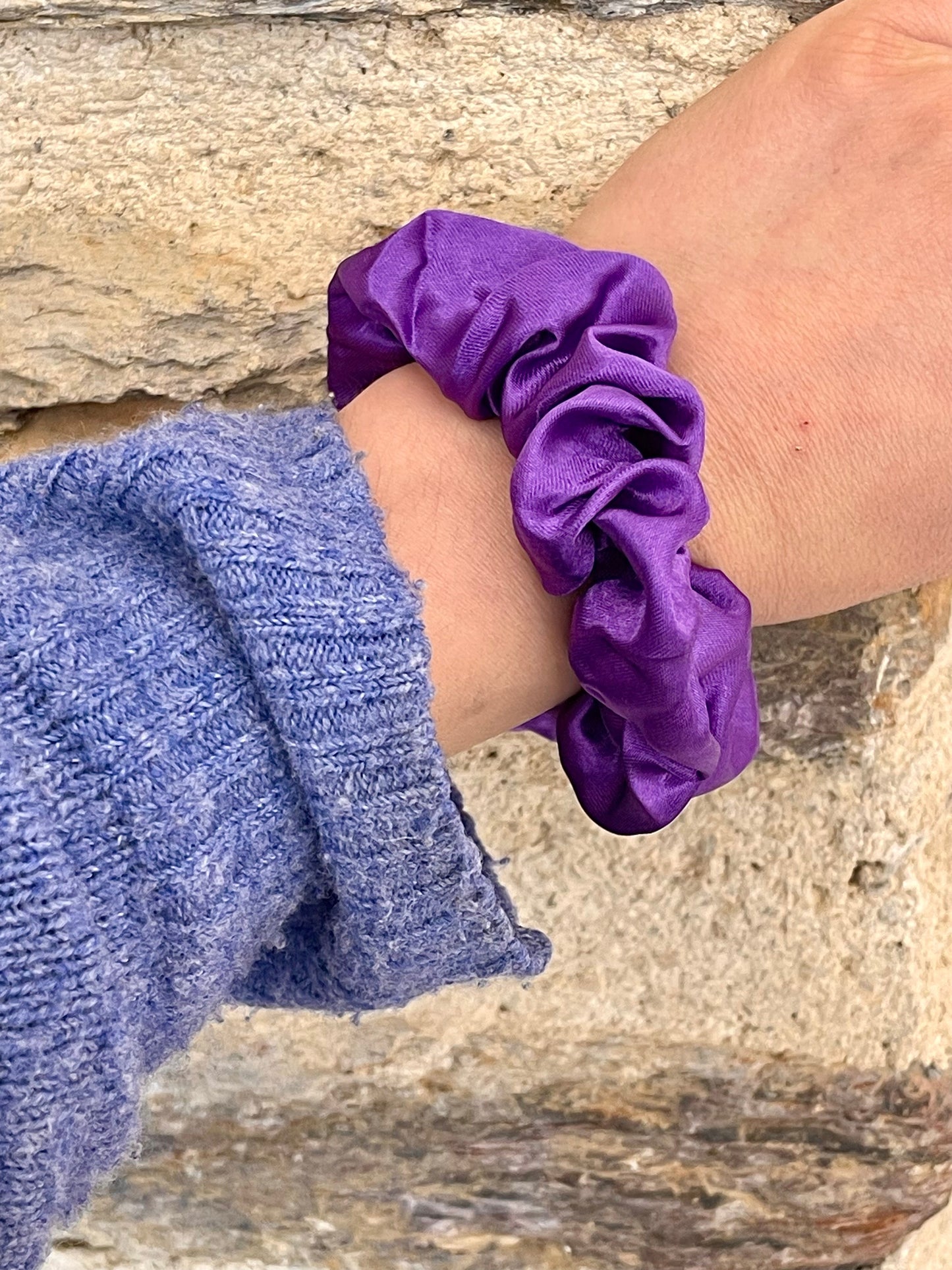 Chouchou satin violet raisin Glaia Collection