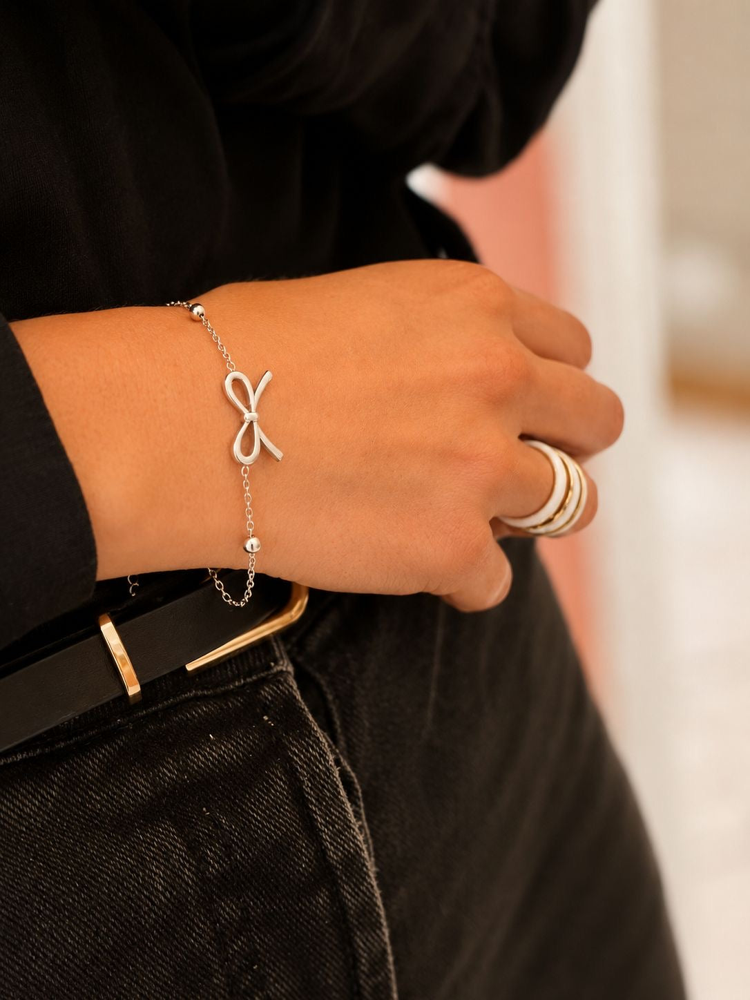 Bracelet Noeud finition argentee Glaia Collection