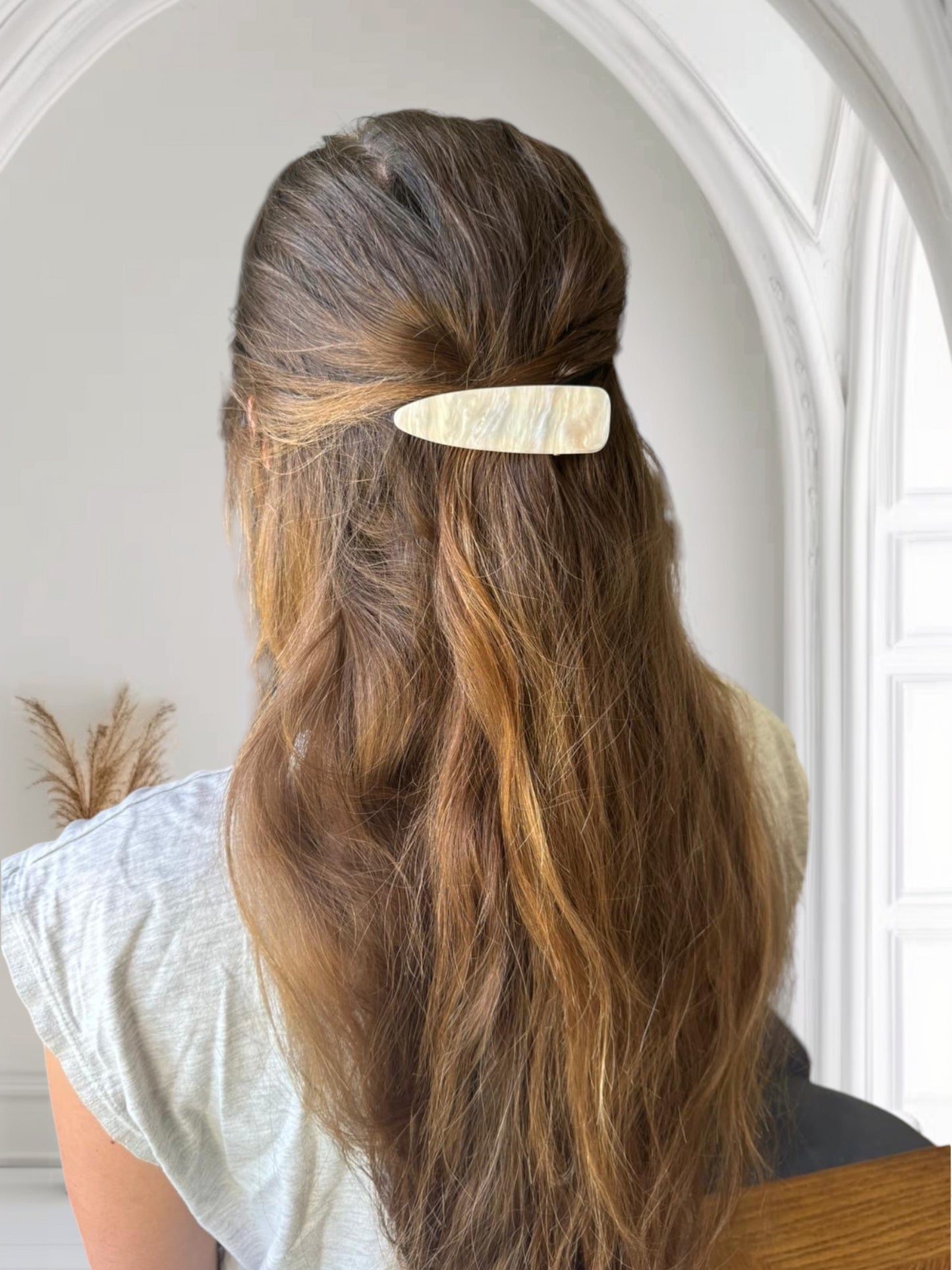 Barrette Elisa Nacre triangulaire Glaia Collection