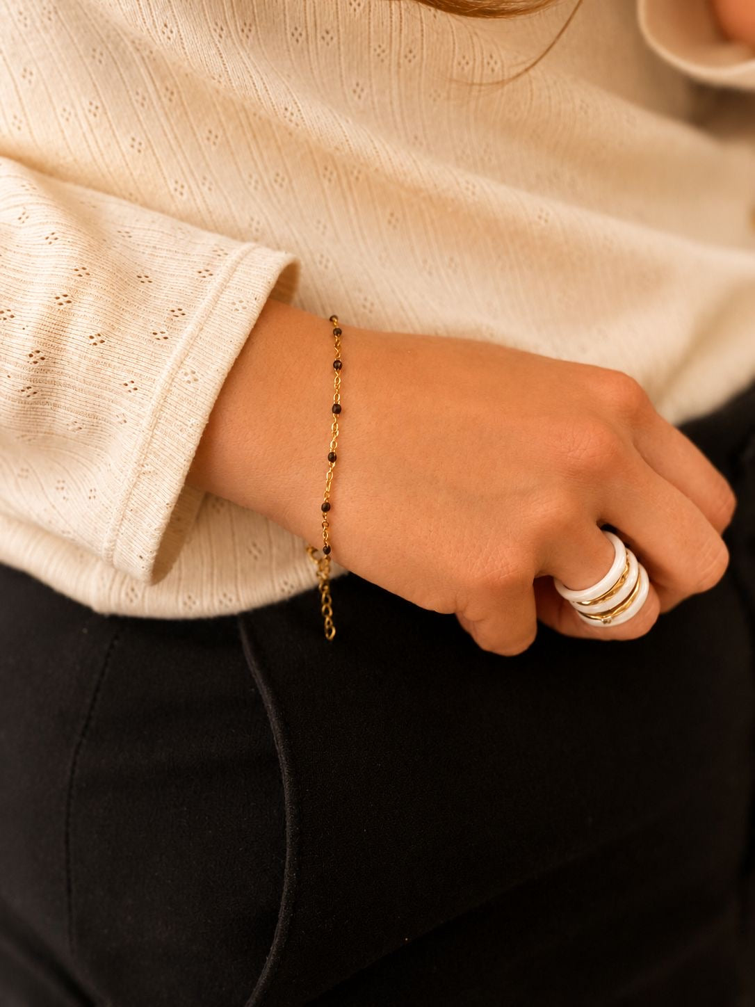 Bracelet Azélia noir Glaia Collection