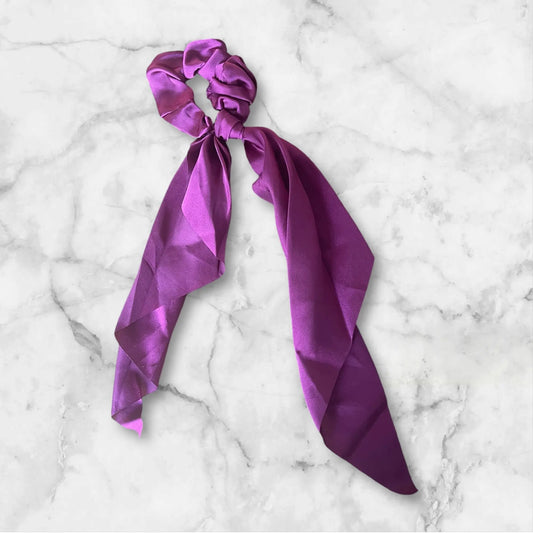 Chouchou foulard Lio en satin Violet Glaia Collection