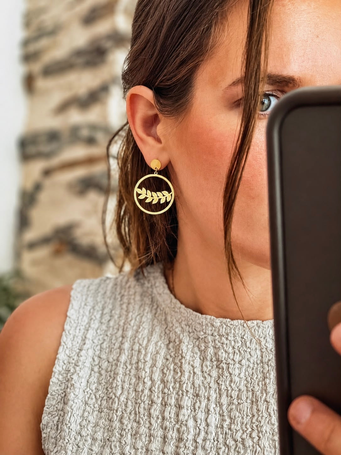 Boucles d'oreilles Ysao finition argentée Glaia Collection