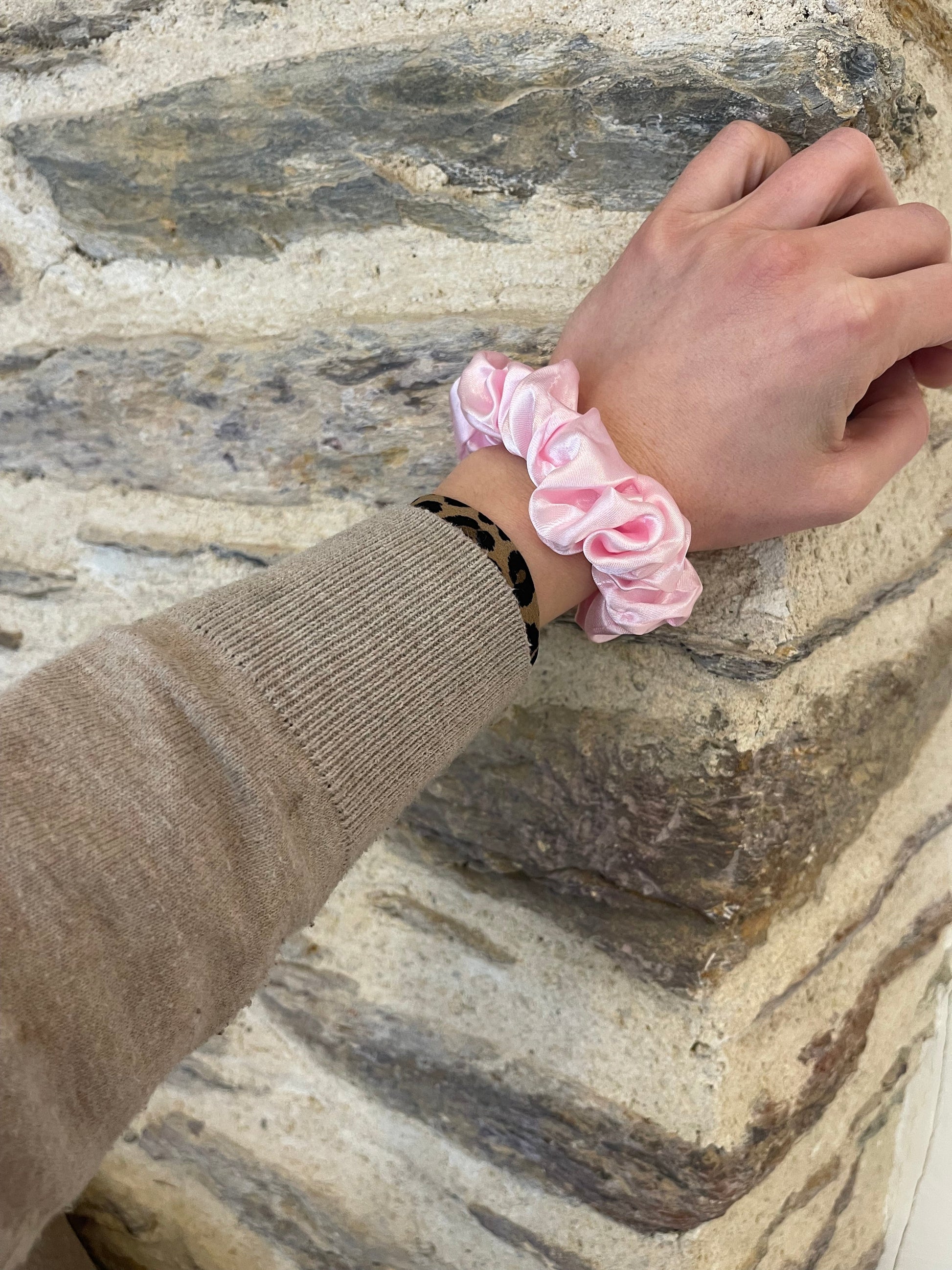 Chouchou Ève rose pastel Glaia Collection