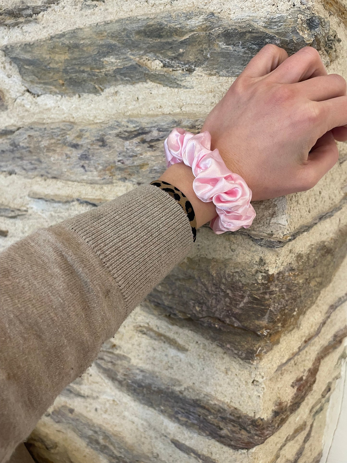 Chouchou satin rose pastel Glaia Collection