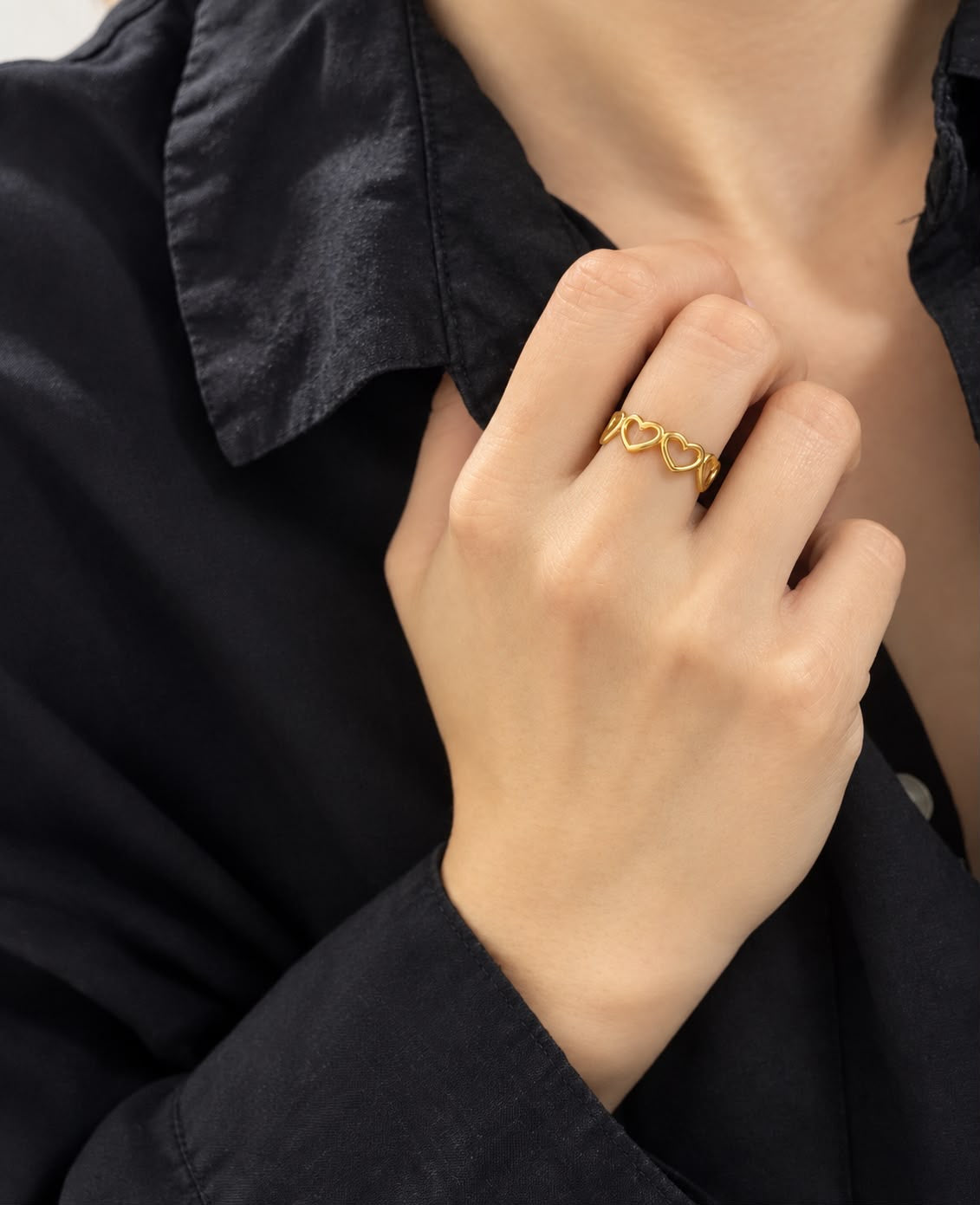 Bague Double Cœur Glaia Collection