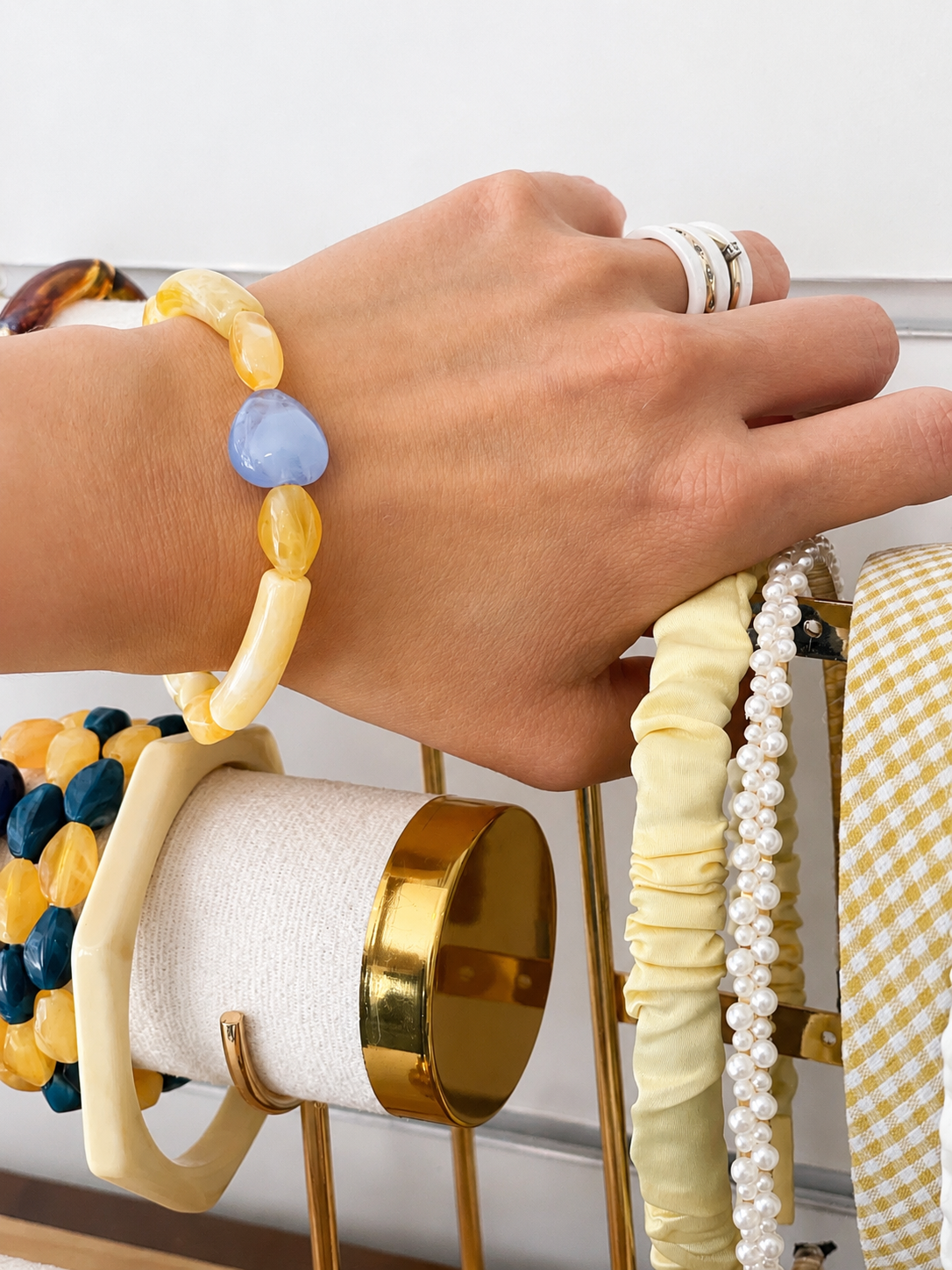 Bracelet resine jaune Glaia Collection