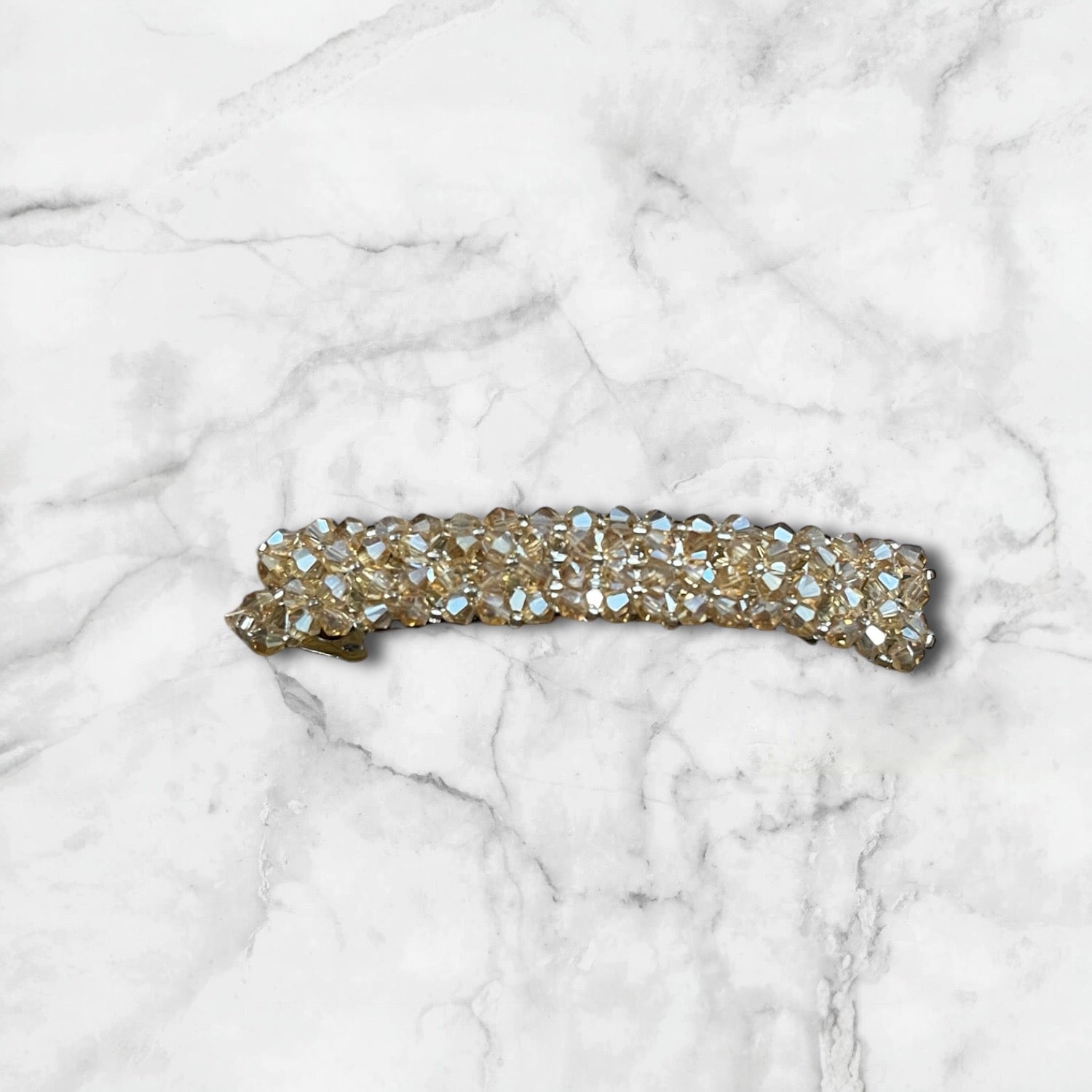 Barrette Strass Marlène Beige Glaia Collection