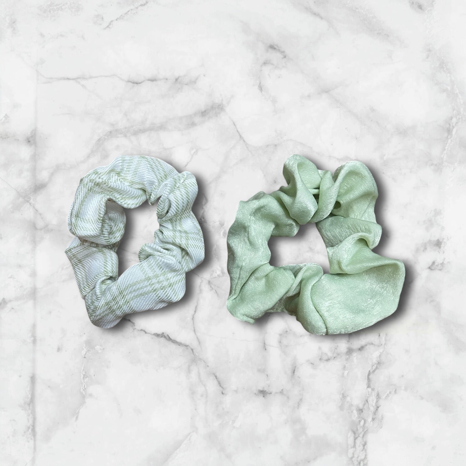 Duo chouchous June Vert/Blanc Glaia Collection