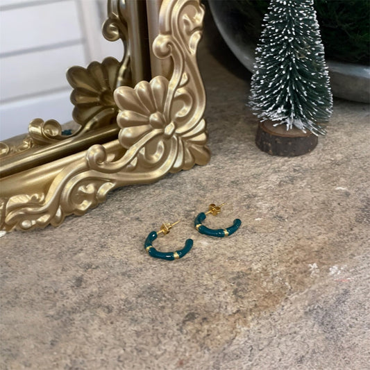 Boucles d’Oreilles Créoles Émaillées Glaia Collection