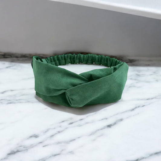 Bandeau Anne velour vert Glaia Collection