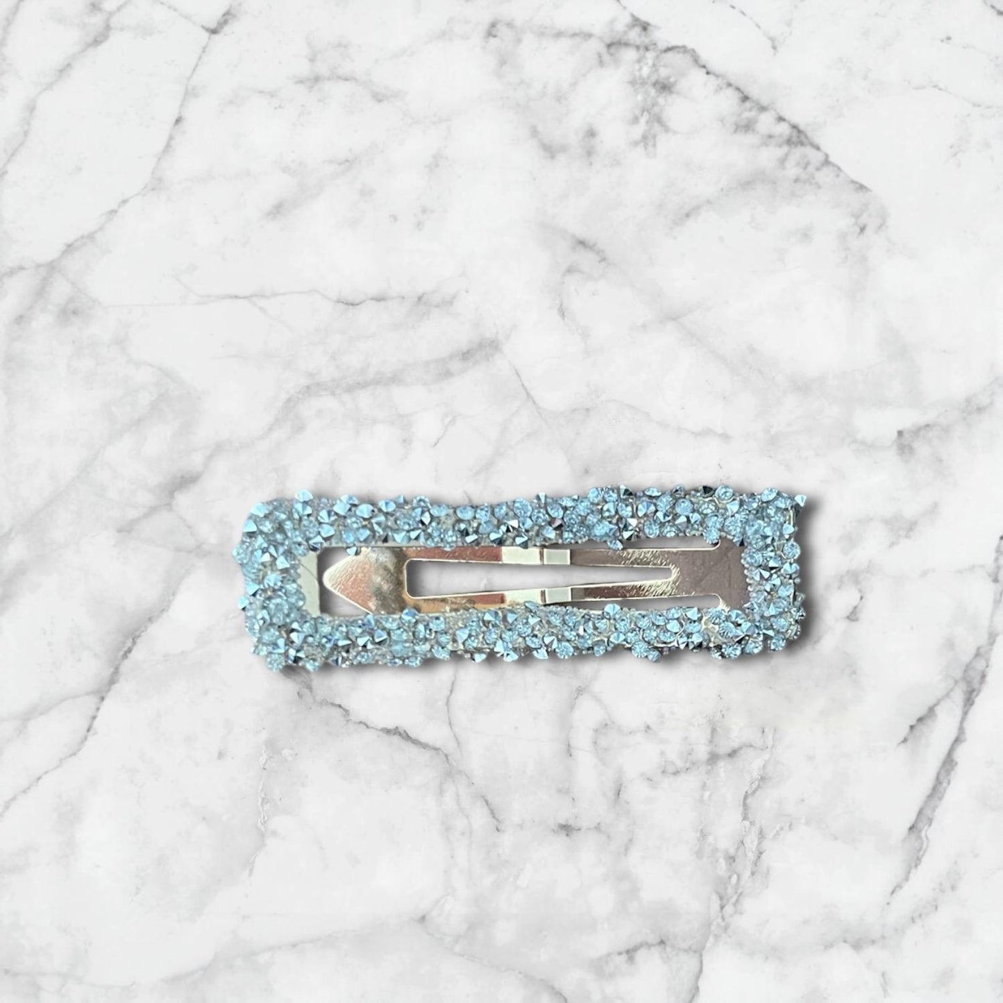 Barrette Arya rectangulaire avec cristaux Glaia Collection