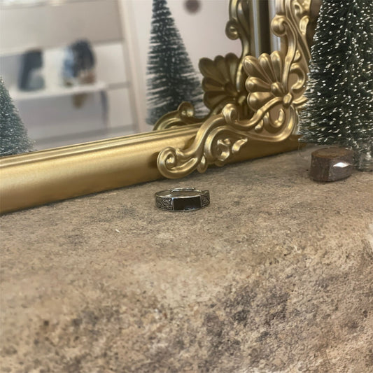 Bague Homme Argent & Onyx – Éclipse Glaia Collection