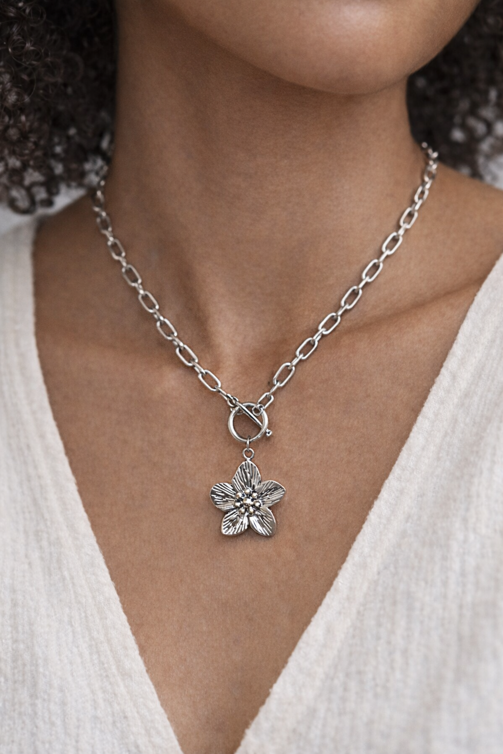 Collier Fleur d’Argent Glaia Collection
