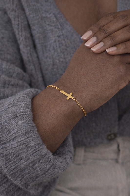 Bracelet Croix – Doré Glaia Collection