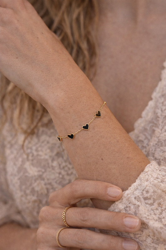 Bracelet cœur nocturne