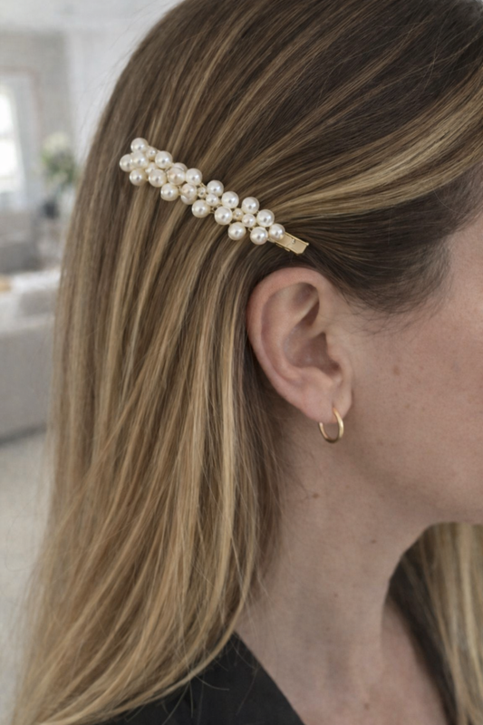 Barrette Perles Florales