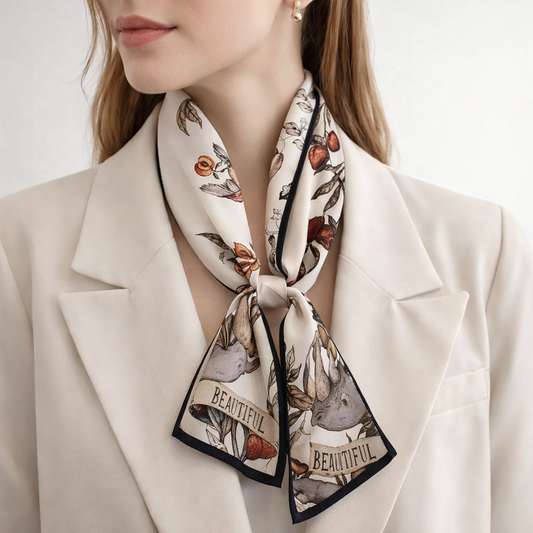 Foulard Botanique Ivoire