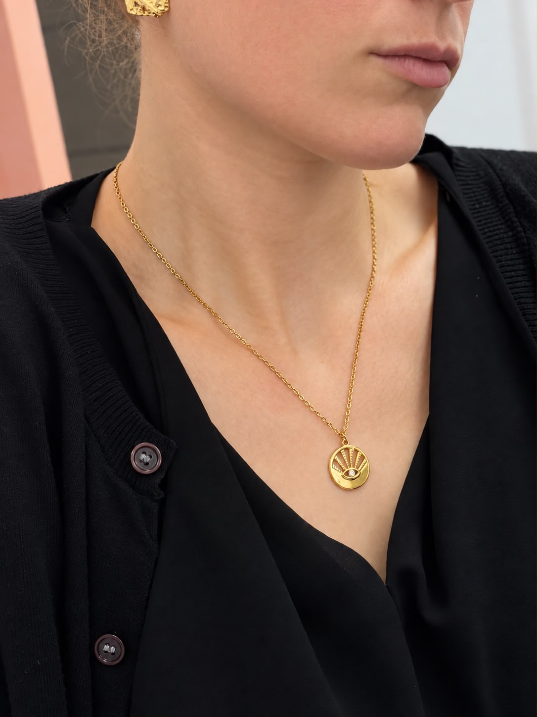 Collier Médaille Œil Glaia Collection