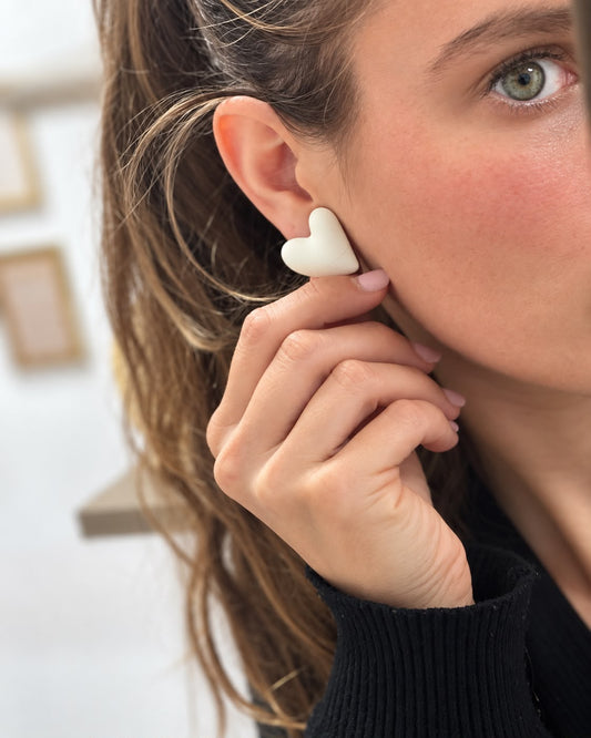 Boucles Cœur Ivoire Glaia Collection