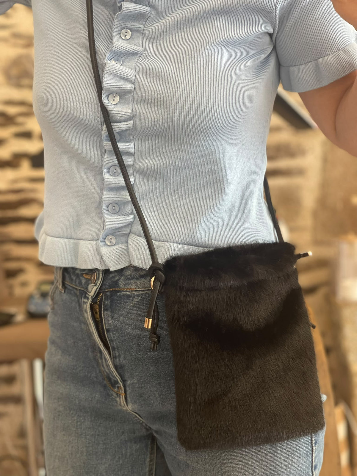 Sac seau en fausse fourrure Glaia Collection