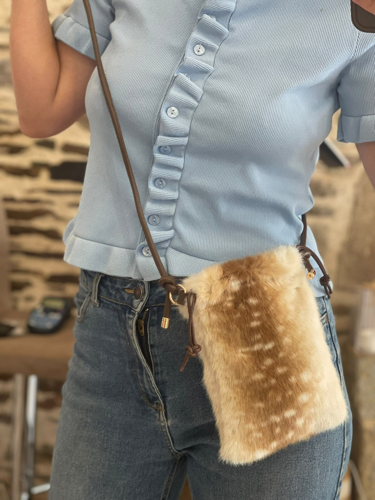 Sac seau en fausse fourrure Glaia Collection