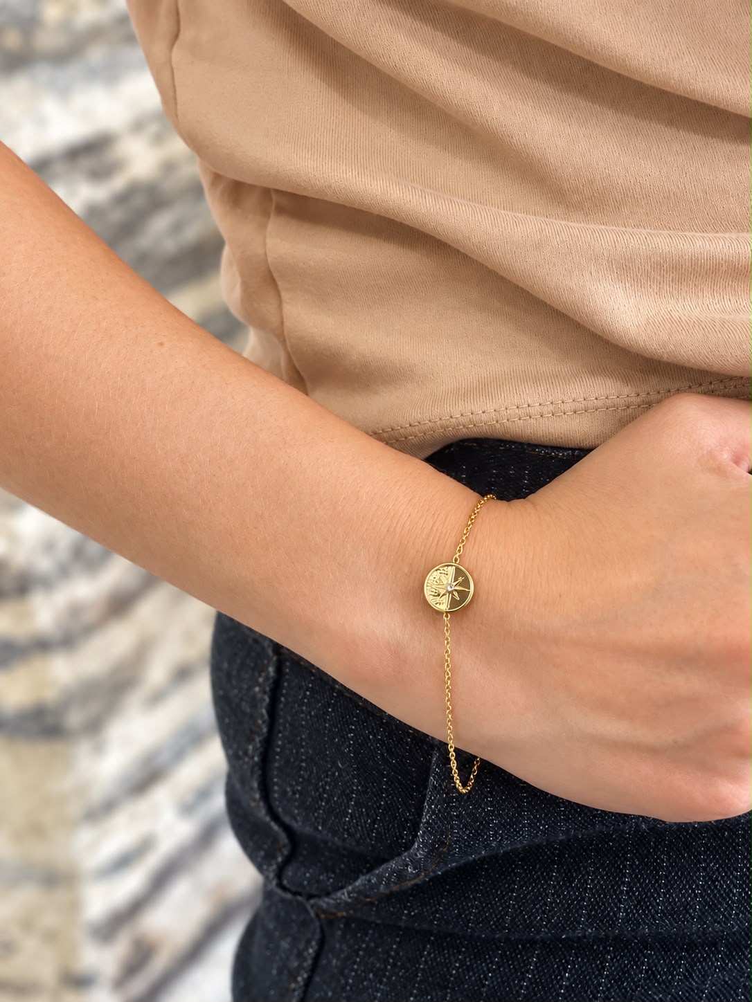 Bracelet chaîne fine — pampilles, baguette ou boussole Glaia Collection