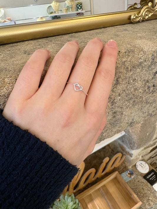 Bague coeur en acier Glaia Collection