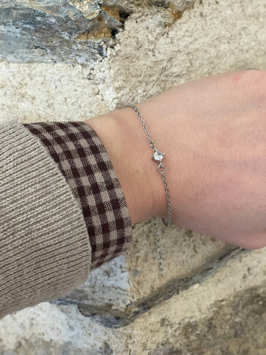 Bracelet solitaire en acier Glaia Collection