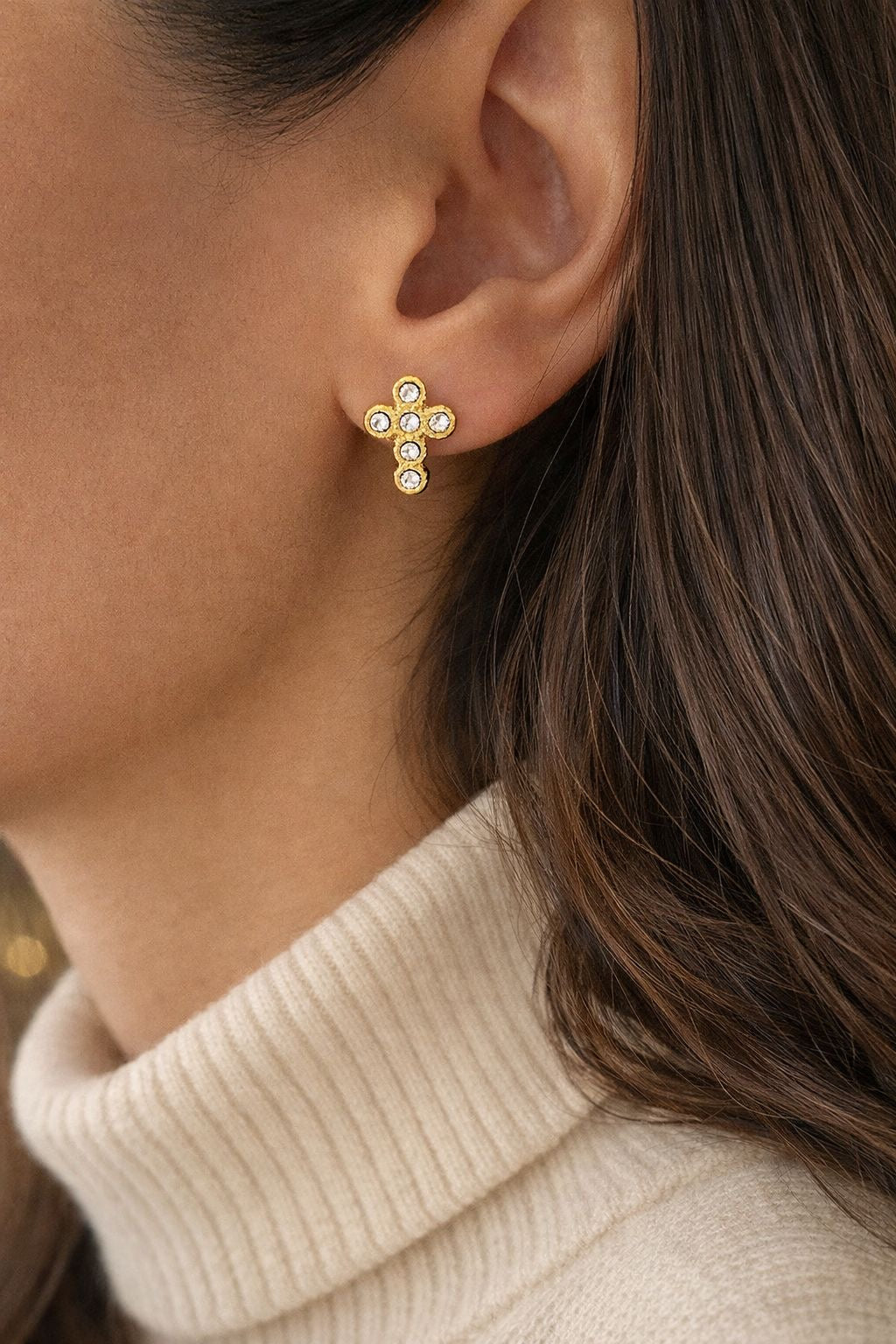 Boucles d'oreilles croix Glaia Collection
